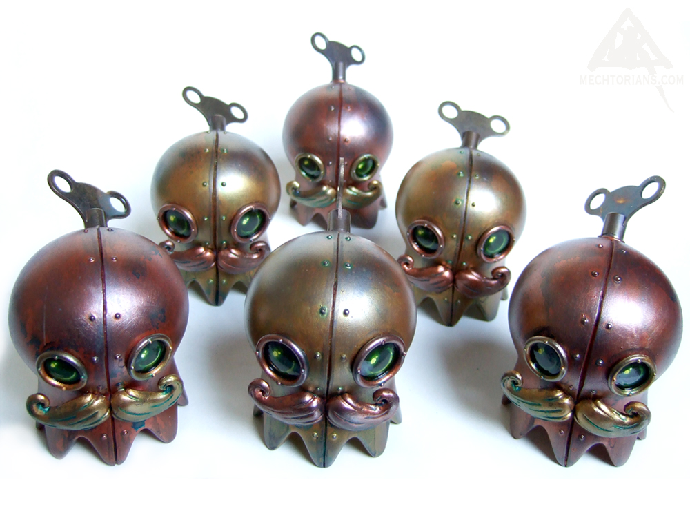 Blavatski & Sons Clockwork Spirit Decoys Mechtorian customised art toys by Doktor A.