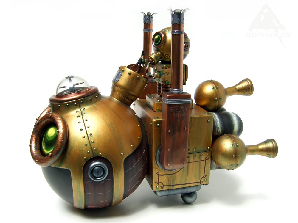Harry Po and his Really Happy Hovering Combustion Engine Customised vinyl art toy by Doktor A.