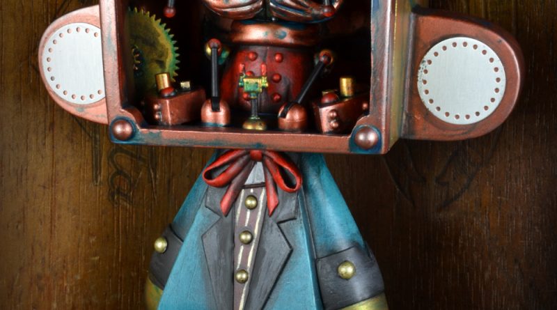 Pilot Brainbox. Mechtorian Customised MADL vinyl toy. By Doktor A. Bruce Whistlecraft. 2023.