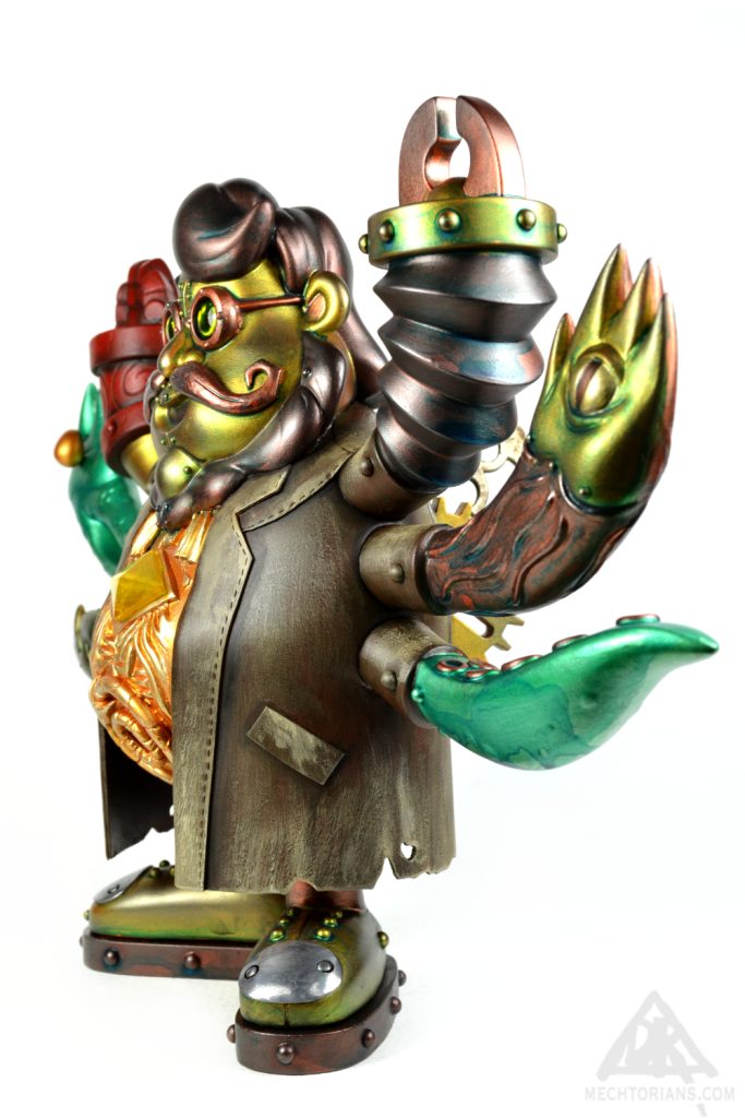 Guru DelToro Enhanced Customised art toy by Doktor A on a base toy designed by Chogrin.