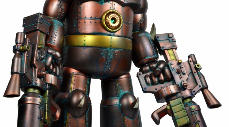Bronze Getter Robo figure. Mechtorian version by Doktor A (Bruce Whstlecraft)