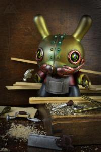D. I. Why?Mechtorian customised Dunny art toy from Kidrobot. By Doktor A, Bruce Whistlecraft. 2023. Promotional Image.