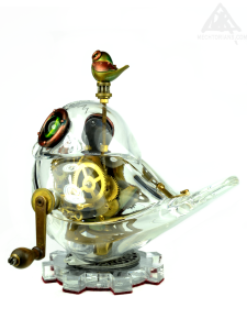 Clock-Robin-BackClock Robin.Mechtorian customised resin Robin figure from Muffin Man.By Doktor A. Bruce Whistlecraft2020