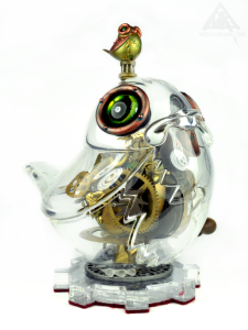 Clock-Robin-Front-RightClock Robin.Mechtorian customised resin Robin figure from Muffin Man.By Doktor A. Bruce Whistlecraft2020
