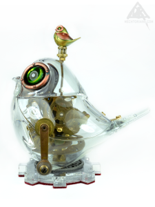 Clock-Robin-LeftClock Robin.Mechtorian customised resin Robin figure from Muffin Man.By Doktor A. Bruce Whistlecraft2020