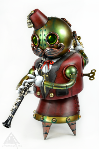 Duet-Clarinet-Front-LeftMechtorian Customised Peelple toy by Doktor A. Bruce Whistlecraft.2022.