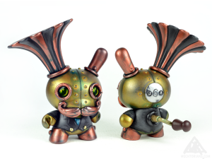 Gramophone Customised Dunny Series. By Doktor A. Bruce Whistlecraft.2019.Gramo-Dunny-Series-Black-Front-Back-WEB