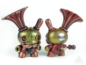 Gramophone Customised Dunny Series. By Doktor A. Bruce Whistlecraft.2019.Red-Front-Back-WEB