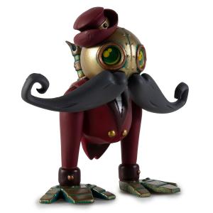 Jonny Heck Posed vinyl toy. Part of the Mechtorians Series 2 set.Designed by Doktor A.Bruce Whistlecraft. Produced by Kidrobot.2018.