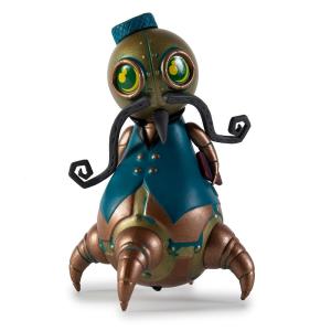 Reginald Clawfoot ; Librarian vinyl toy. Part of the Mechtorians Series 2 set.Designed by Doktor A.Bruce Whistlecraft. Produced by Kidrobot.2018.