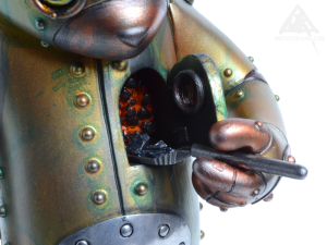 The Mechanics of Life. Steam Version. Customised Luke Cheuh bear from Munkyking. Mechtorian version by Doktor A. Bruce Whistlecraft. 2017.Furnace close up.