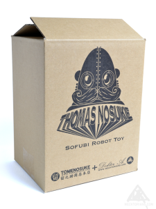 Vintage style box for Thomas Nosuke Sofubi toy. by Doktor A. Bruce Whistlecraft and Tomenosuke